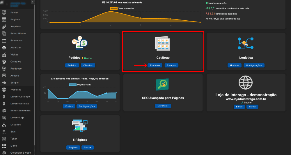 Imagem Entrando no Catálogo